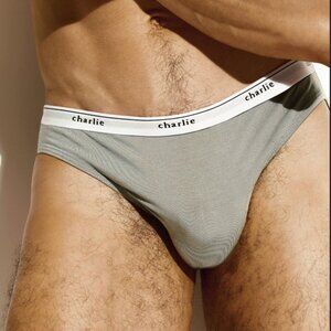 Charlie by MZ Minimal Grey Bikini Brief XL